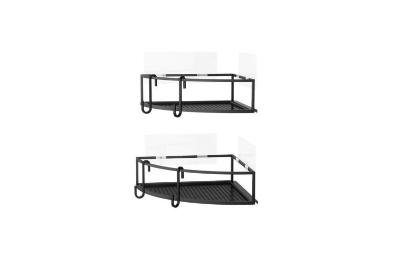 Umbra Eckregal Umbra Cubiko Eckregal zum Kleben Schwarz 2er Set von Umbra