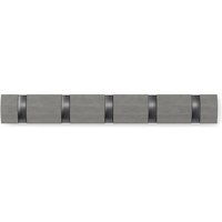 Umbra - Flip Hook 5er Garderobenleiste, grau / Zinn von Umbra