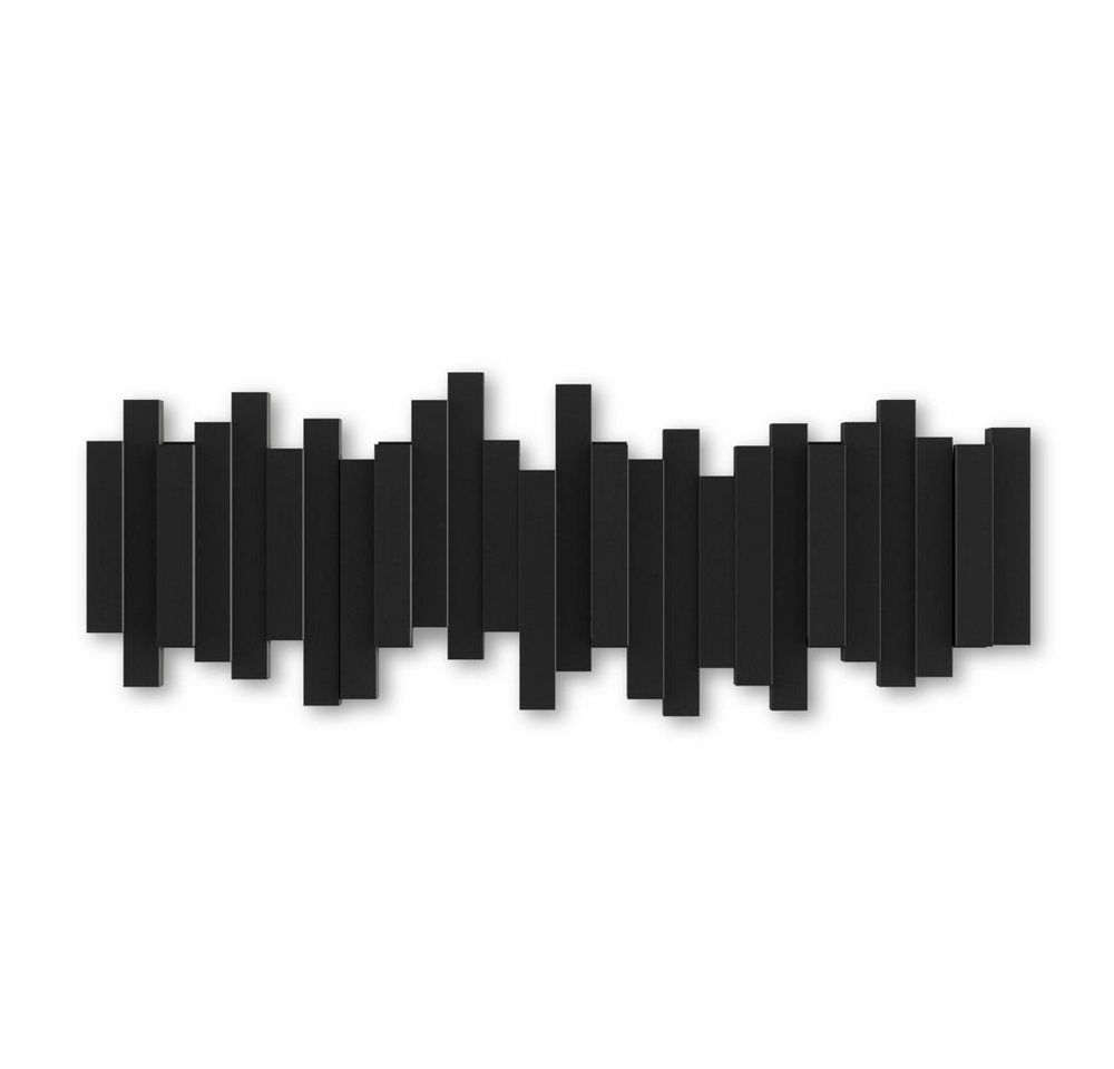 Umbra Garderobenhaken Stäbchen, aus Kunststoff, Schwarz, mit 5 Haken von Umbra