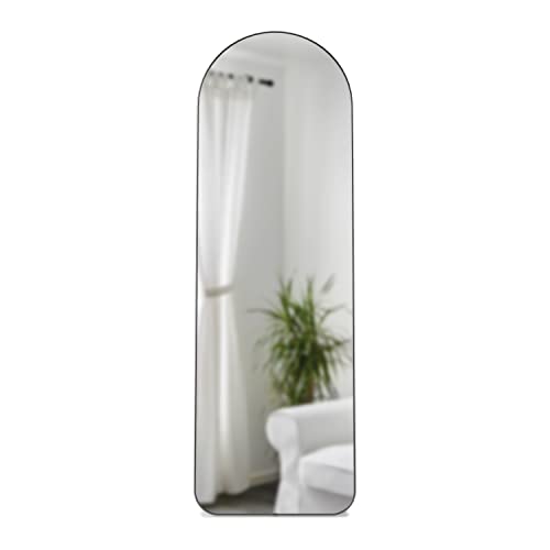 Umbra Hubba Spiegel - Gewölbter Standspiegel mit Metallrahmen, 51 x 157 cm, Titan von Umbra