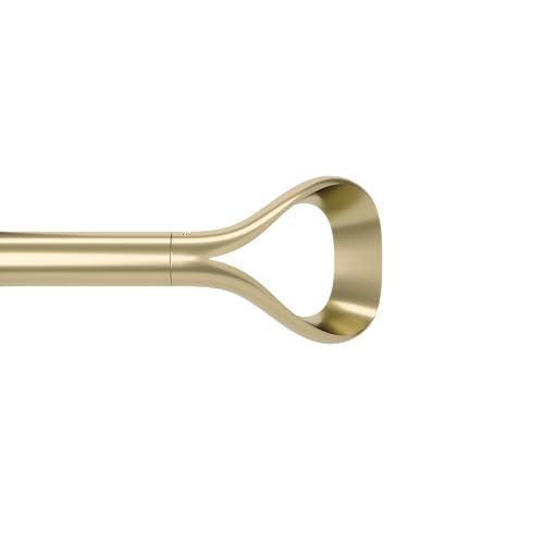 Umbra Loop Gardinenstange mit D25mm, Verstellbar 42" - 120", 107-305 cm, Gold von Umbra