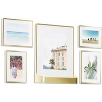 Umbra Matinee Gallery Frames (Set of 5) - Matte Brass von Umbra