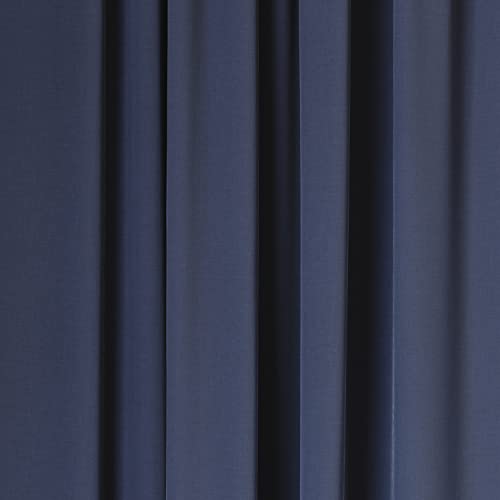 Umbra Twilight Verdunklungsvorhänge 132x160cm, Blickdichte Gardinen mit Kräuselband für Raumabdunklung, 2er-Set, Navy Blau von Umbra