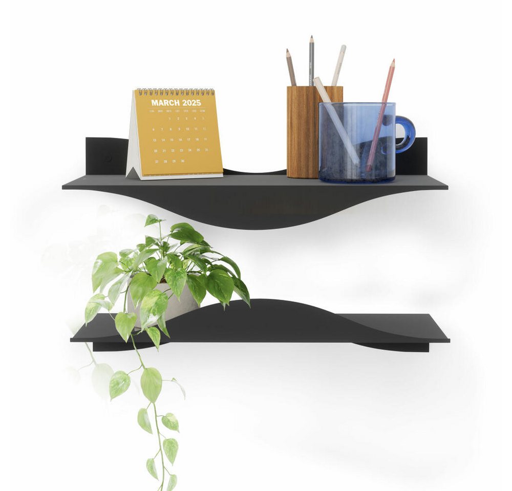 Umbra Wandregal Umbra Wandregal Surf 2er Set, Wandablagen, Stahl, Schwarz, 43 cm, 2-tlg. Umbra Wandregal Umbra Wandregal Surf 2er Set, Wandablagen, Stahl, Schwarz, 43 cm, 2-tlg. von Umbra