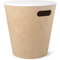 Umbra - Woodrow Hocker/ Beistelltisch mit Stauraum, natur / weiß von Umbra