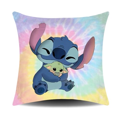 Kinder Stitch Kissenbezug 45cm Lilo Kissen Bezug Wuggy 18inch Plüschkissen Bezug Huggy Kopfkissenschutzbezüge für Jungen, Mädchen von Umbrean