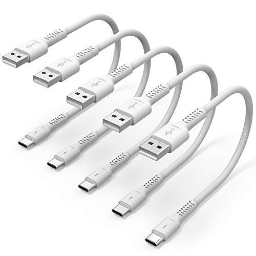 30cm USB C Kabel Kurz [5Stück], USB A auf USB Typ C Ladekabel 3A Schnellladekabel und Datenkabel Kompatible für Samsung Galaxy S20 S21 A51 Note10, Huawei P30 P40 Mate 20, Xiaomi, Google Pixel 4A von Umefly