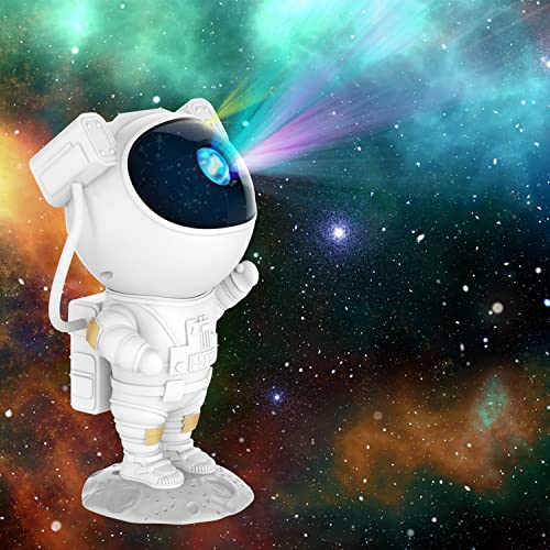 Umelee Astronaut Sternenprojektor Stern Galaxy Projektor mit Timer, Erwachsene Kinder Nachtlicht, Astronaut Sternenhimmel Projektionslampe, LED Star Galaxy Projektor Licht mit Fernbedienung von Umelee