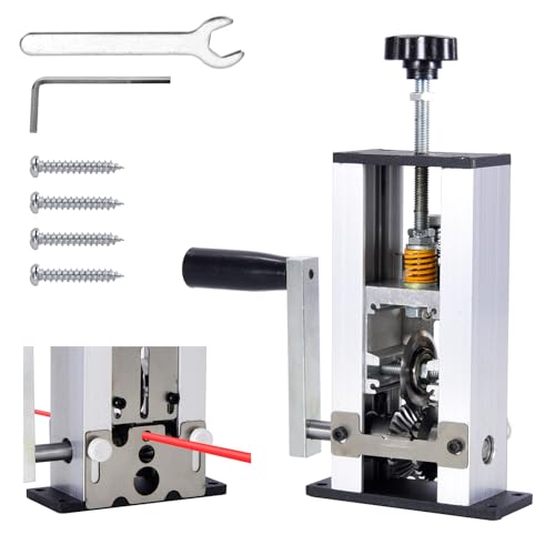 Umelee Kabelabisolierer, Kabelschälmaschine, Handkurbel-/Elektrobohrerbetrieb, Langlebige Tragbare Abisoliermaschine für Drähte mit einem Durchmesser von 25 mm von Umelee