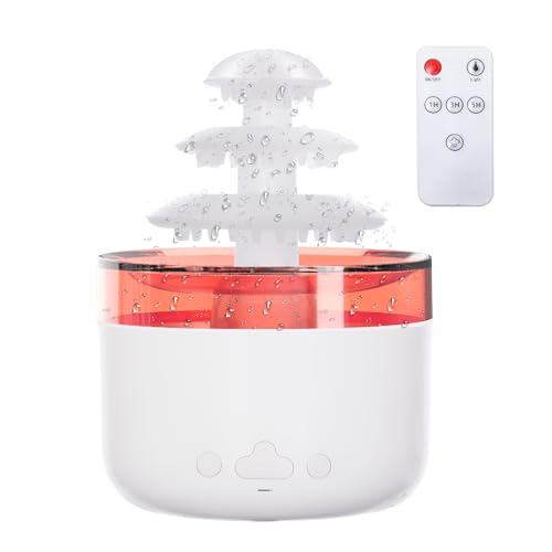 Umelee Luftbefeuchter 500 ml, Wasserbefeuchter in Regenwolkenform mit Regengeräusch & 7 bunten Nachtlichtern, Wasserlose Automatische Abschaltung, Aromadiffusor für Zuhause Büro Auto Umelee Luftbefeuchter 500 ml, Wasserbefeuchter in Regenwolkenform mit Regengeräusch & 7 bunten Nachtlichtern, Wasserlose Automatische Abschaltung, Aromadiffusor für Zuhause Büro Auto von Umelee