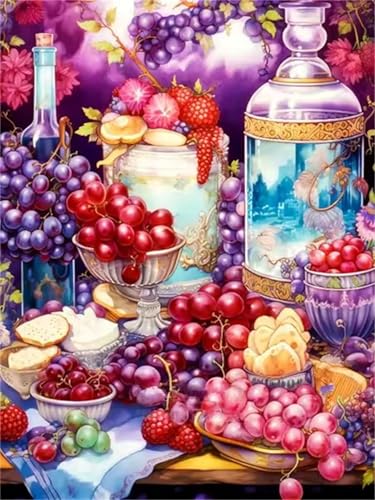 Umfarvt Obst Trauben Diamond Painting Erwachsene set DIY Square Vollbohrer 80x100cm,5D Diamant Painting Bilder für Erwachsene,Strass Stickerei Leinwand painting set,Wanddeko Geschenk Umfarvt Obst Trauben Diamond Painting Erwachsene set DIY Square Vollbohrer 80x100cm,5D Diamant Painting Bilder für Erwachsene,Strass Stickerei Leinwand painting set,Wanddeko Geschenk von Umfarvt