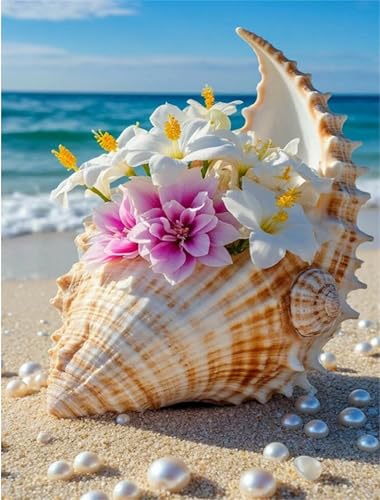 Umfarvt Strandperlen-Muscheln Diamond Painting Erwachsene set DIY Square Vollbohrer 60x80cm,5D Diamant Painting Bilder für Erwachsene,Strass Stickerei Leinwand painting set,Wanddeko Geschenk Umfarvt Strandperlen-Muscheln Diamond Painting Erwachsene set DIY Square Vollbohrer 60x80cm,5D Diamant Painting Bilder für Erwachsene,Strass Stickerei Leinwand painting set,Wanddeko Geschenk von Umfarvt