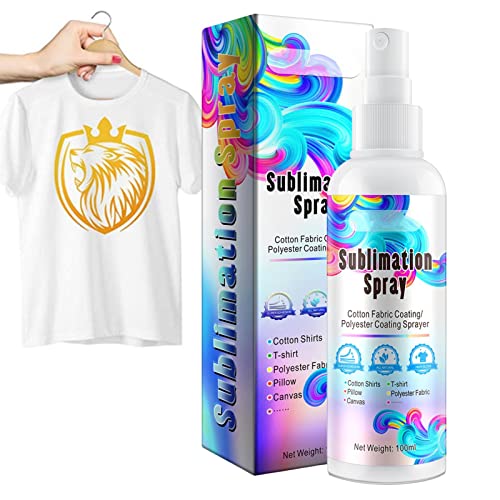 Umifica 5 Pcs Sublimationsspray für Baumwollhemden - Sublimationsspray für Baumwolle - Schnell trocknendes Sublimationsspray Spray Bright Sublimation für Baumwoll-T-Shirts, Polyester, Karton von Umifica