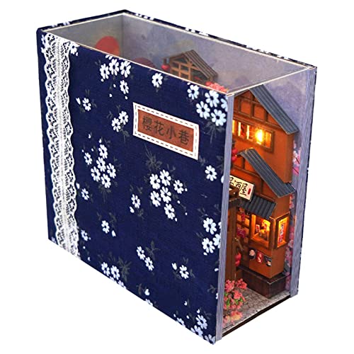 Umifica Book Nook Miniatur-Kit - Japanisches Straßenmodell - Buchstützen-Modellbausatz für Bücherregaldekoration, Architektursammlung für Eltern, Familie, Freunde, Nachbarn von Umifica