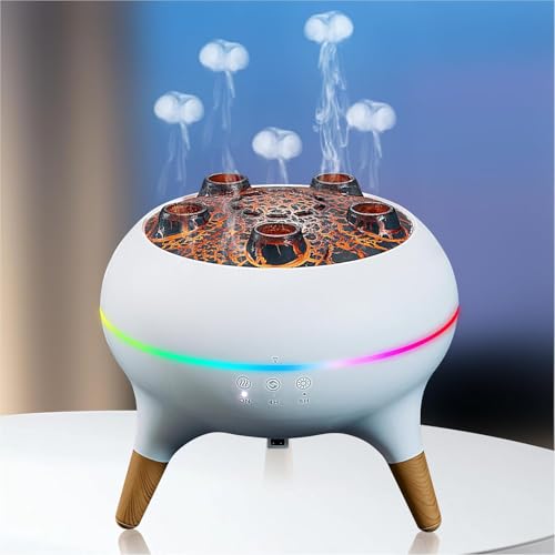 Aroma Diffuser mit LED Dynamischer Quallen, 250mL Quallen Luftbefeuchter mit 7 Farben LED Licht, Quallen Luftbefeuchter Luftdiffusor Duftöle, Diffuser Humidifier mit Quallen-Nebelring Aroma Diffuser mit LED Dynamischer Quallen, 250mL Quallen Luftbefeuchter mit 7 Farben LED Licht, Quallen Luftbefeuchter Luftdiffusor Duftöle, Diffuser Humidifier mit Quallen-Nebelring von Umikk
