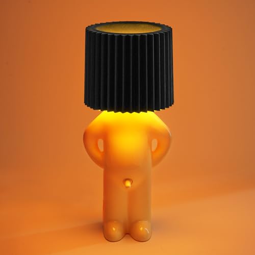 Umikk Kreative Lampe A Little Shy Man, Lustige LED Tischleuchte, Schüchterner Mann-Lampe, Kreative Tischlampe Mit Schirm, Romantische LED Nachttischlampe Schlafzimmerlampe von Umikk