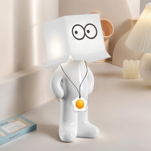Umikk Lustige LED Tischleuchte Kreative A Little Shy Man Nachttischlampe, Ein kleiner schüchterner Mann“, USB-Aufladung Tischlampe Mit Schirm,Romantische LED Nachttischlampe Geschenk (Stil 1) von Umikk