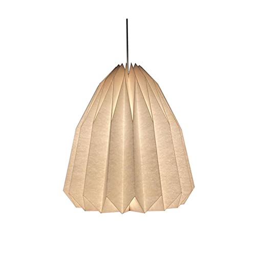 Umikk Origami Design Papier Lampenschirm, Nordische Kreativpapier Lampenschirm Deko Papier Laterne Deckenlampen Shade, Moderner Lampen Schirm Rund für Hängelampe von Umikk