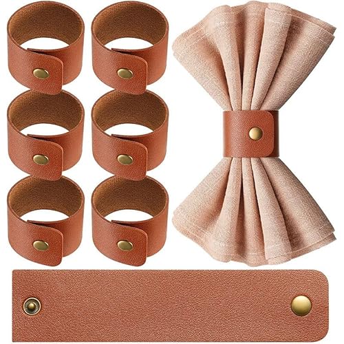 Serviettenringe – 8-teiliges Serviettenring-Set, Weihnachts-Serviettenringe, rustikale Retro-Serviettenringe, Vintage-Leder-Serviettenringe, Hochzeit, Valentinstag, festliche Geburtstagsparty, Serviettenringe – 8-teiliges Serviettenring-Set, Weihnachts-Serviettenringe, rustikale Retro-Serviettenringe, Vintage-Leder-Serviettenringe, Hochzeit, Valentinstag, festliche Geburtstagsparty, von Umimiss