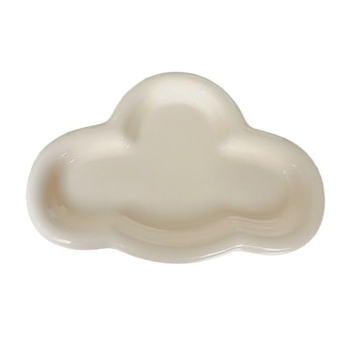 Umimiss Cloud Tray - Schmuckschale Schmuckschale, Wolkenform Schmuckschale Keramik Schmucktablett für ästhetischen Schmuck, Wolke Schmucktablett Dekorativ, Keramik Schmuckschale, Weiß Schmucktablett von Umimiss