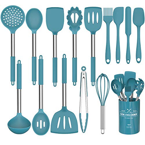 Umiten Chef Küchenutensilien-Set, 15-teilig, Silikon, Marineblau von Umite Chef