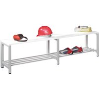 PAVOY Umkleidesitzbank, Länge 1.500 mm, mit Schuhrost, tiefschwarz PAVOY Umkleidesitzbank, Länge 1.500 mm, mit Schuhrost, tiefschwarz von Pavoy
