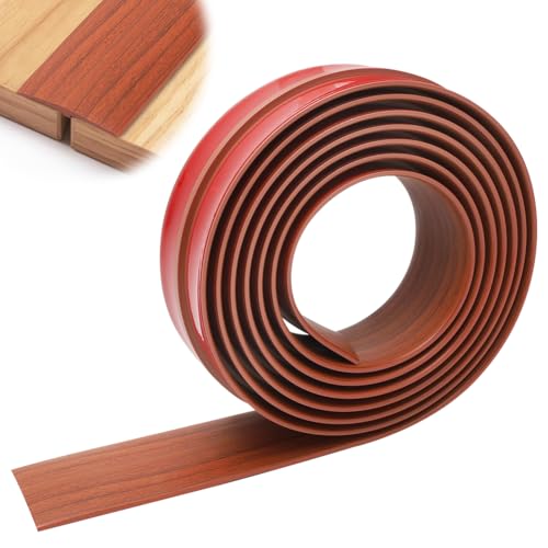 Übergangsprofil T Profil Selbstklebend 5×300cm, Übergangsleiste Ohne Bohren, Abdeckleiste, Leiste PVC Flache Spaltabdeckung für Türschwellen und Böden von Laminatdielenfliesen, Bodenprofil Zierleiste von Umllpet