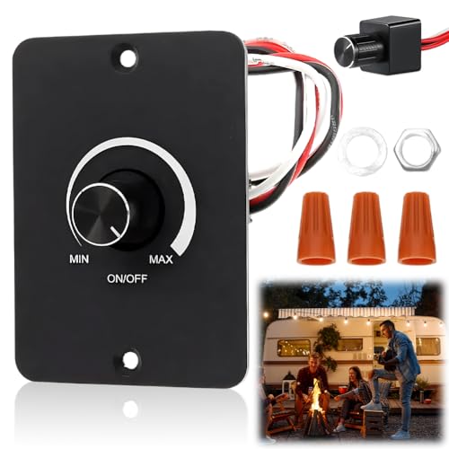 Umllpet DC 12V LED Dimmer PWM Stufenlos 5A, 3-Draht Dimmschalter für Wohnmobil Boot LKW Wohnwagen, Dimmbare LED Lampen & Leuchten, Kompatibel mit 12V LED Streifen Umllpet DC 12V LED Dimmer PWM Stufenlos 5A, 3-Draht Dimmschalter für Wohnmobil Boot LKW Wohnwagen, Dimmbare LED Lampen & Leuchten, Kompatibel mit 12V LED Streifen von Umllpet