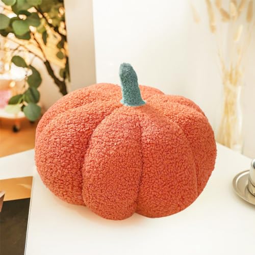 Umllpet Kürbis Kissen, 20cm 3D Kürbis Deko, Plüsch Kürbis Dekokissen, Gemütliche Herbst Gefüllte Zierkissen,Halloween Plüsch Kürbis Kissen für Erntefest Erntedankfest Weihnachten Schlafzimmer (Orange) Umllpet Kürbis Kissen, 20cm 3D Kürbis Deko, Plüsch Kürbis Dekokissen, Gemütliche Herbst Gefüllte Zierkissen,Halloween Plüsch Kürbis Kissen für Erntefest Erntedankfest Weihnachten Schlafzimmer (Orange) von Umllpet