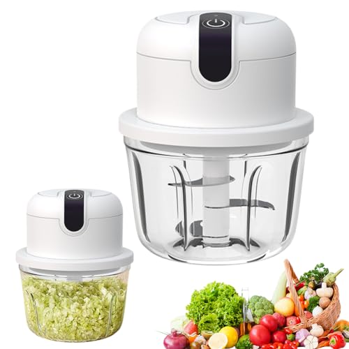 Umllpet Mini Zwiebel Zerkleinerer Elektrisch,Elektrischer Küchenzerkleinerer 350ml, USB-Aufladung, Kabelloser Klein Zwiebelzerkleinerer, Geeignet für Zwiebeln, Obst, Nüsse, Fleisch, Knoblauch Umllpet Mini Zwiebel Zerkleinerer Elektrisch,Elektrischer Küchenzerkleinerer 350ml, USB-Aufladung, Kabelloser Klein Zwiebelzerkleinerer, Geeignet für Zwiebeln, Obst, Nüsse, Fleisch, Knoblauch von Umllpet