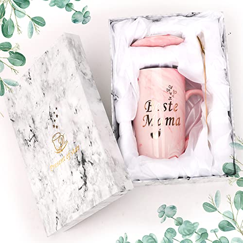 Umllpet Geschenke für Mama, Ostern Ramadan Geburtstag Geschenk Kaffee Tassen für Mama, Muttertagsgeschenke Muttertag zum Geschenk für Mama/Werdende Mütter, Beste Mama der Welt Tasse Kaffeebecher von Umllpet