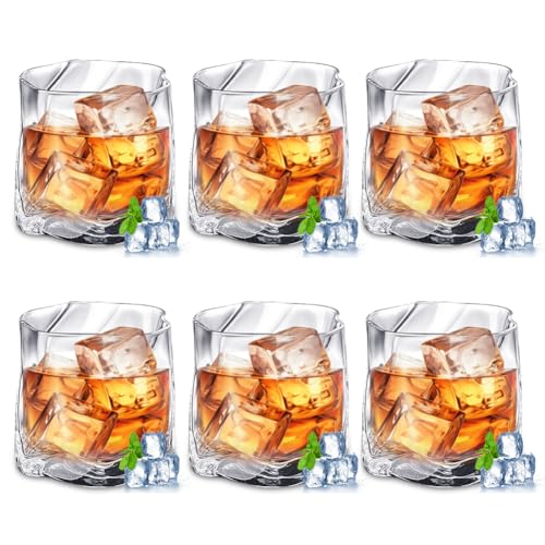 Whiskey Gläser 6er Set, 200ml Transparent Unregelmäßiges Kristall Whiskeygläser, Trinkgläser Eiskaffeegläser Cocktailgläser, Whiskey Gläser für Bourbon Altmodische Cocktails Whisky-Geschenk für Männer Whiskey Gläser 6er Set, 200ml Transparent Unregelmäßiges Kristall Whiskeygläser, Trinkgläser Eiskaffeegläser Cocktailgläser, Whiskey Gläser für Bourbon Altmodische Cocktails Whisky-Geschenk für Männer von Umllpet
