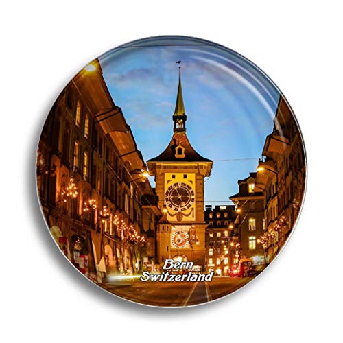 Kühlschrankmagnet Schweiz Uhr Turm Bern Glasmagnete für Kühlschrank Souvenirs Niedlicher Kristallmagnet Dekor für Whiteboard Büro Zuhause Geschenk von Umsufa