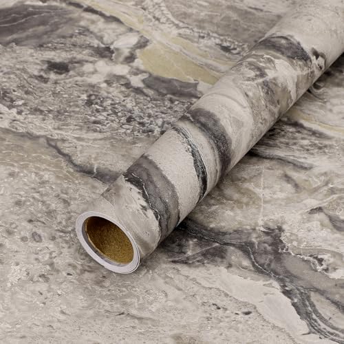 Umtiti Marmormuster Peel & Stick Tapete 17.3in x 118in Vinyl Selbstklebende wasserdichte Tapete für Heim- und Bürodekoration. Marble-A03179K-3m Umtiti Marmormuster Peel & Stick Tapete 17.3in x 118in Vinyl Selbstklebende wasserdichte Tapete für Heim- und Bürodekoration. Marble-A03179K-3m von Umtiti
