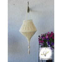 Boho Häkellaterne - Häkellampion Creme Natur Einzelstück Boho Häkellaterne - Häkellampion Creme Natur Einzelstück von UnVergleichlichesDE