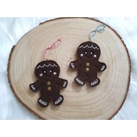 Lebkuchen Pärchen Mann Und Frau Filz Weihnachtsgeschenk Deko Tannenbaumanhänger von UnVergleichlichesDE