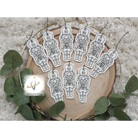 Nussknacker Soldat Weihnachten Deko Baumschmuck 2-Er Set Glitzerkunstleder Gestickt von UnVergleichlichesDE