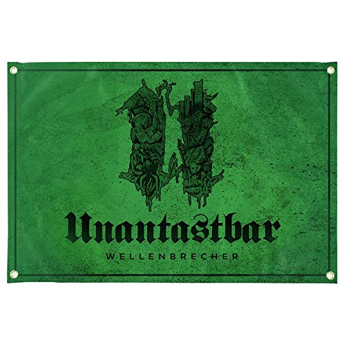 Unantastbar - Wellenbrecher, Fahne Abmaße: ca. 150 x 100 cm Unantastbar - Wellenbrecher, Fahne Abmaße: ca. 150 x 100 cm von LNEE