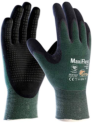 (12 Paar) ATG Handschuhe 34-8443 Schnittschutzhandschuhe MaxiFlex Cut 12 x grün/schwarz 10 von Unbekannt