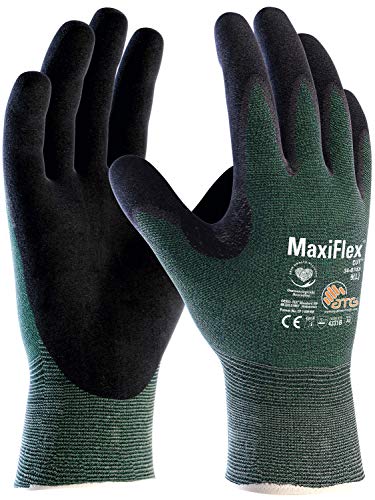 (12 Paar) ATG Handschuhe 34-8743 Schnittschutzhandschuhe MaxiFlex Cut 12 x grün/schwarz 10 von Unbekannt