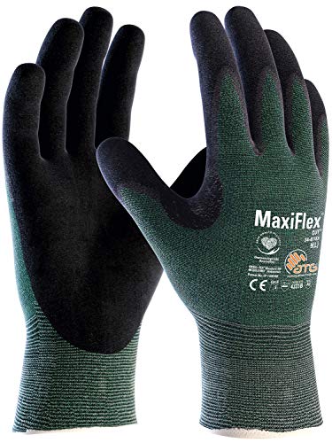(12 Paar) ATG Handschuhe 34-8743 Schnittschutzhandschuhe MaxiFlex Cut 12 x grün/schwarz 11 von Unbekannt