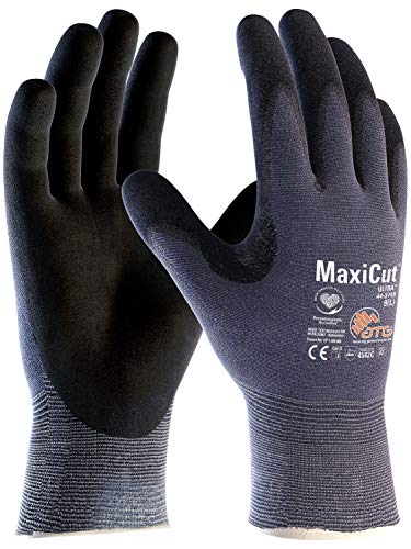 (12 Paar) ATG Handschuhe 44-3745 Schnittschutzhandschuhe MaxiCut Ultra 12 x blau/schwarz 11 von Unbekannt