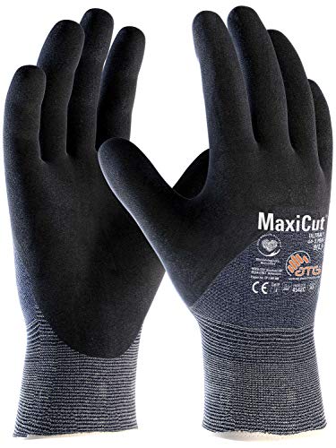 (12 Paar) ATG Handschuhe 44-3755 Schnittschutzhandschuhe MaxiCut Ultra 12 x blau/schwarz 10 von Unbekannt