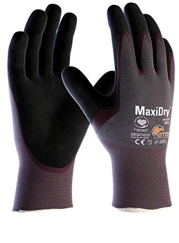 (12 Paar) ATG Handschuhe 56-424 Schutzhandschuhe MaxiDry 12 x lila/schwarz 10 (XL) von Unbekannt