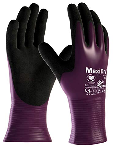 (12 Paar) ATG Handschuhe 56-426 Schutzhandschuhe MaxiDry 12 x lila/schwarz 9 (L) von Unbekannt