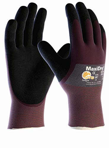 (6 Paar) ATG Handschuhe 56-425 Schutzhandschuhe MaxiDry, SB-Verp. 6 x violett/schwarz 10 von Unbekannt