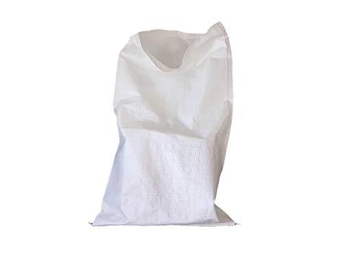 (Packung mit 30 Stück) 50 x 80 cm PP PE Gewebte Säckchen weiß PP Beutel 46g Kunststoff Verpackung Verpackung Abfall Entsorgung von Plast