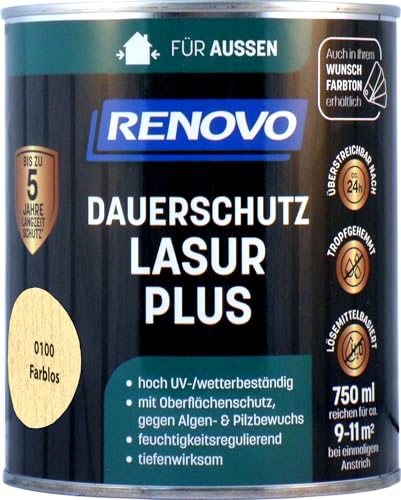 0,75L RENOVO Dauerschutzlasur 0100 Farblos Lasur Holzlasur 0,75L RENOVO Dauerschutzlasur 0100 Farblos Lasur Holzlasur von Unbekannt