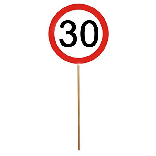 1 MINI SCHILD mit Stab zum 30. Geburtstag von Unbekannt