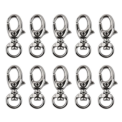 Cutefly Silver 10pcs 360°Swivel Trigger Snap Hooks DIY 34x13mm von cutefly